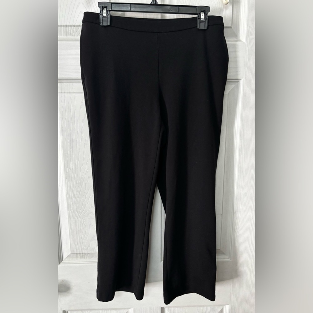 Allison Daley Womens Black Petite Pull On Dress Pants Size 6P w/Pockets EUC